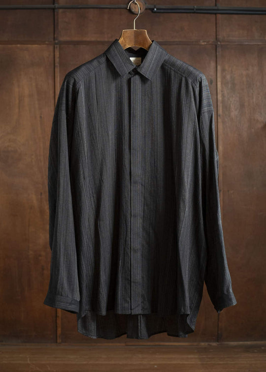 JAN-JAN VAN ESSCHE SHIRT#106 REGULAR FIT LONG SLEEVE SHIRT Light Shiring Multi Striped