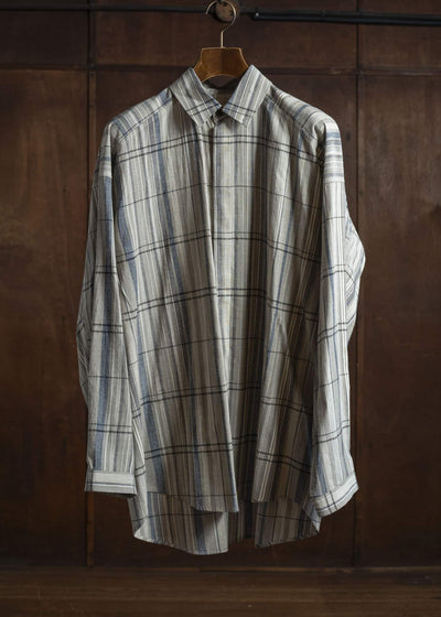 JAN-JAN VAN ESSCHE SHIRT#106 REGULAR FIT LONG SLEEVE SHIRT Madras Plaid Plaster