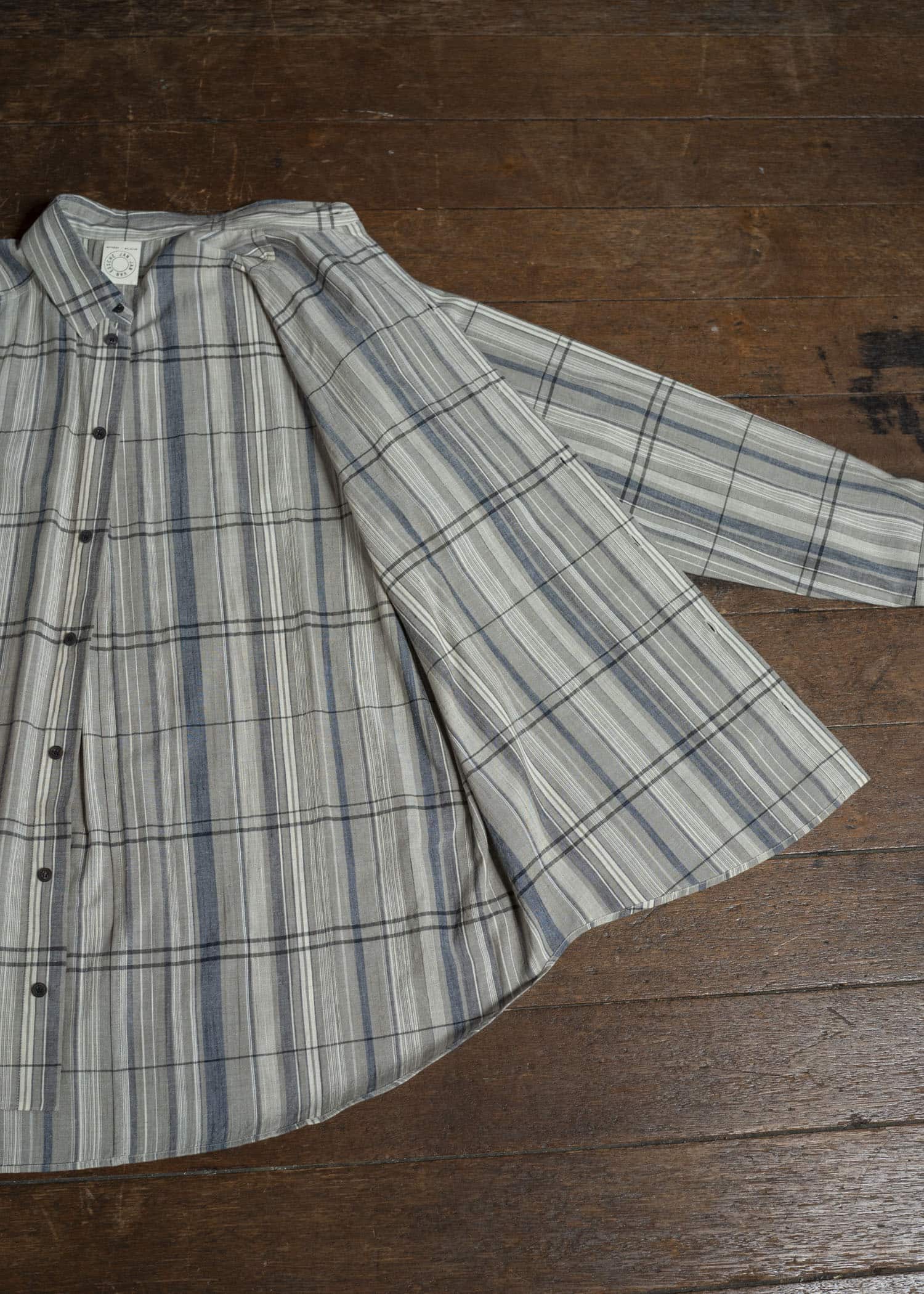 JAN-JAN VAN ESSCHE SHIRT#106 REGULAR FIT LONG SLEEVE SHIRT Madras Plaid Plaster