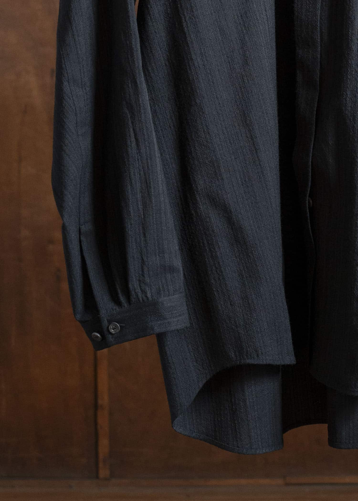 JAN-JAN VAN ESSCHE SHIRT#106 REGULAR FIT LONG SLEEVE SHIRT Medium Seersucker Dark Stripe