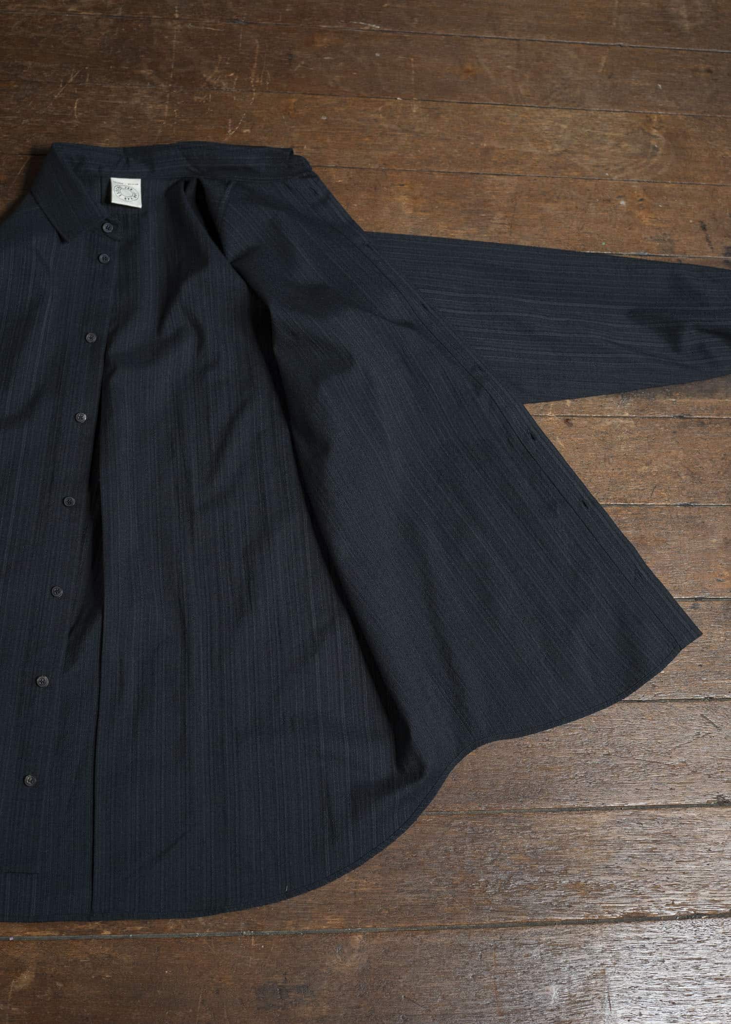 JAN-JAN VAN ESSCHE SHIRT#106 REGULAR FIT LONG SLEEVE SHIRT Medium Seersucker Dark Stripe