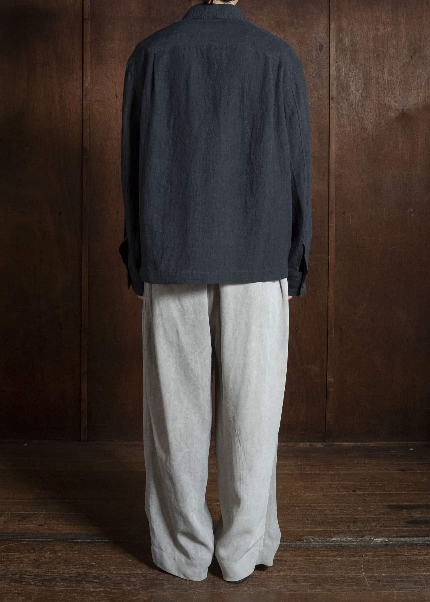 ZIGGY CHEN SPREAD COLLAR CHORE JACKET DARK INDIGO 0M2620906