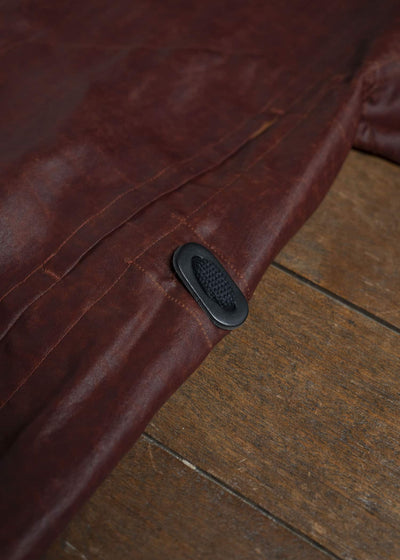 JAN-JAN VAN ESSCHE SHIRT#110 SHIRT JACKET WITH HIGH Shuliang Silk Oxblood