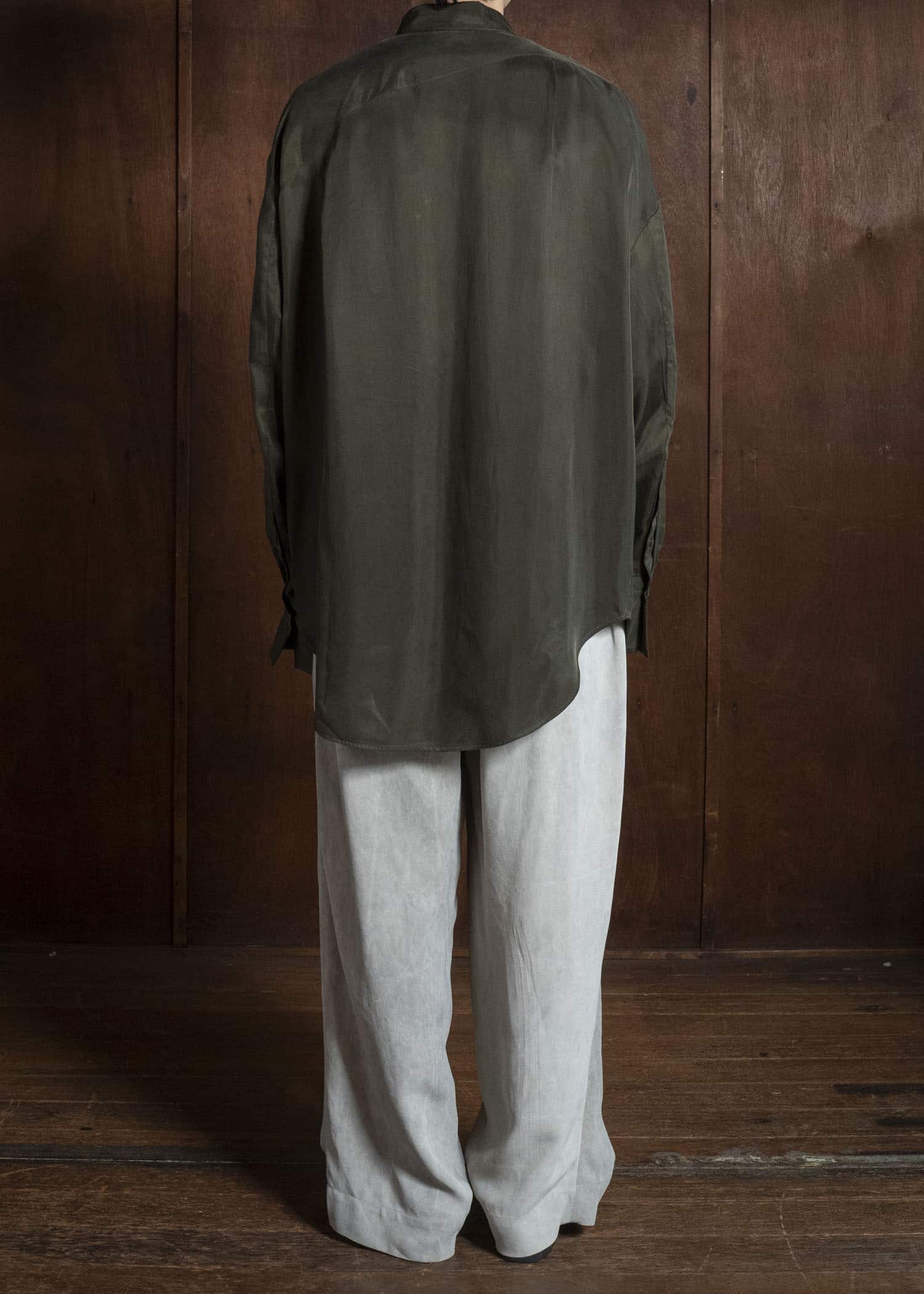 ZIGGY CHEN LARGE POCKET SHIRT KOMBU GREEN 0M2620701