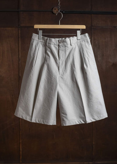 YOKO SAKAMOTO YS-26SS-25-BEIGE Double Pleats Shorts BEIGE