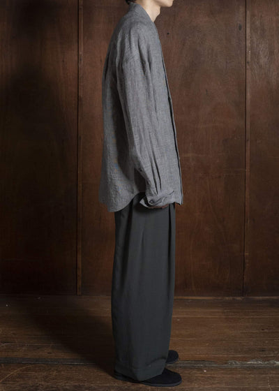 ZIGGY CHEN NARROW FIT PLEATED TROUSERS CHARLESTON GREEN 0W2620511
