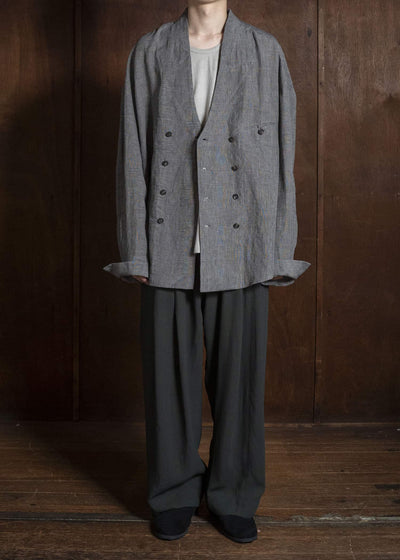 ZIGGY CHEN DOUBLE-BREASTED SHIRT JACKET GRANITE GRAY 0M2620711