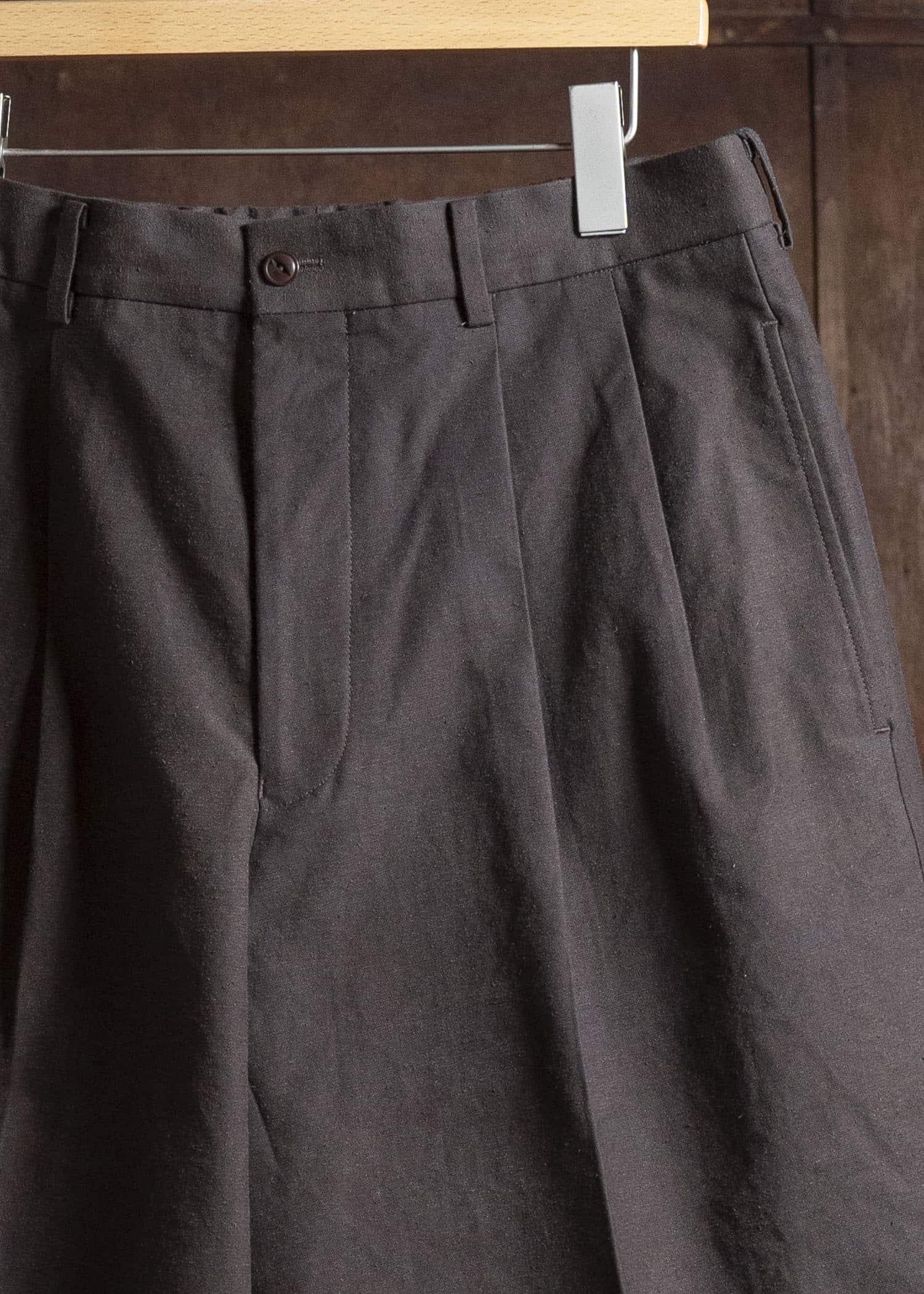 YOKO SAKAMOTO YS-26SS-25-BROWN Double Pleats Shorts BROWN