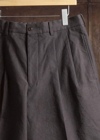 YOKO SAKAMOTO YS-26SS-25-BROWN Double Pleats Shorts BROWN