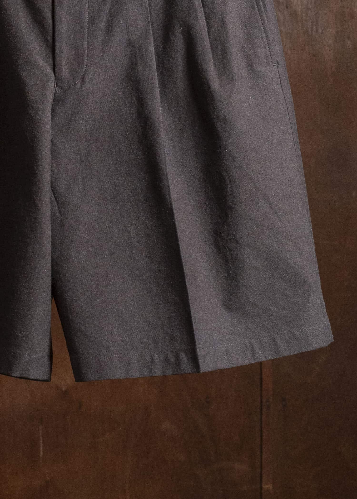 YOKO SAKAMOTO YS-26SS-25-BROWN Double Pleats Shorts BROWN