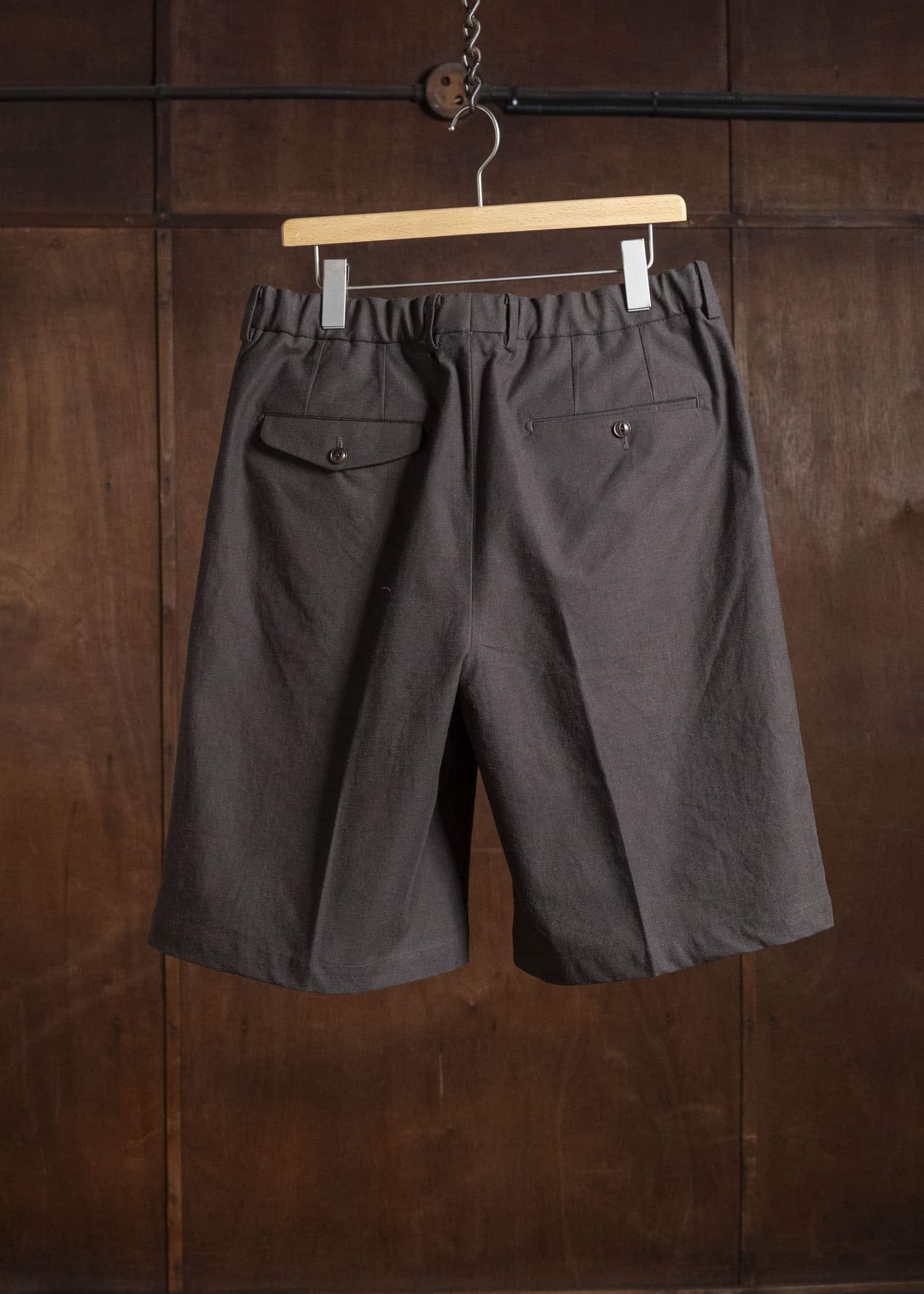 YOKO SAKAMOTO YS-26SS-25-BROWN Double Pleats Shorts BROWN