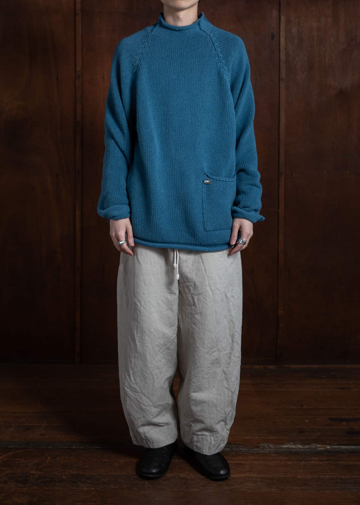 XENIA TELUNTS Fisherman Sweater Blue