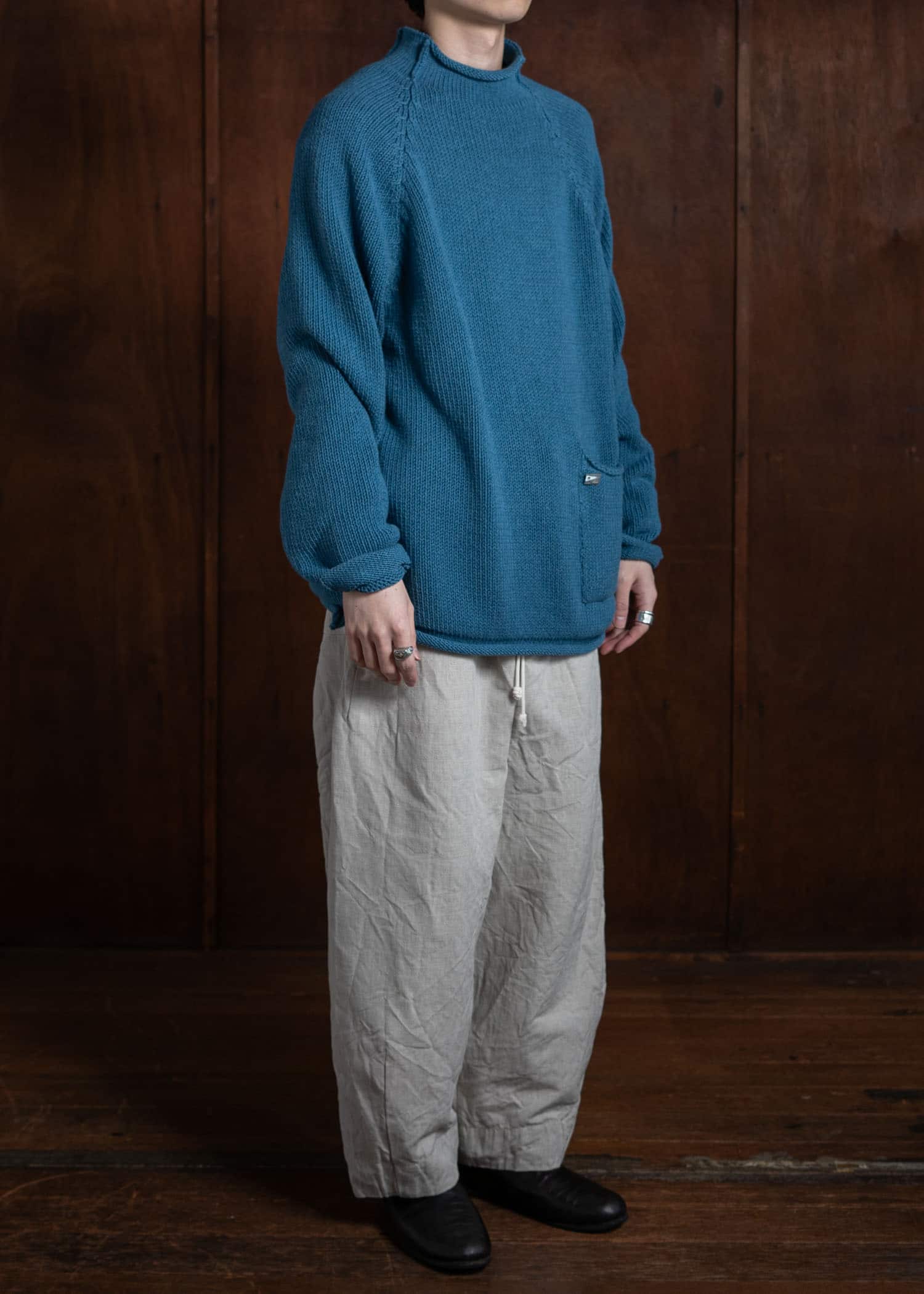 XENIA TELUNTS Fisherman Sweater Blue