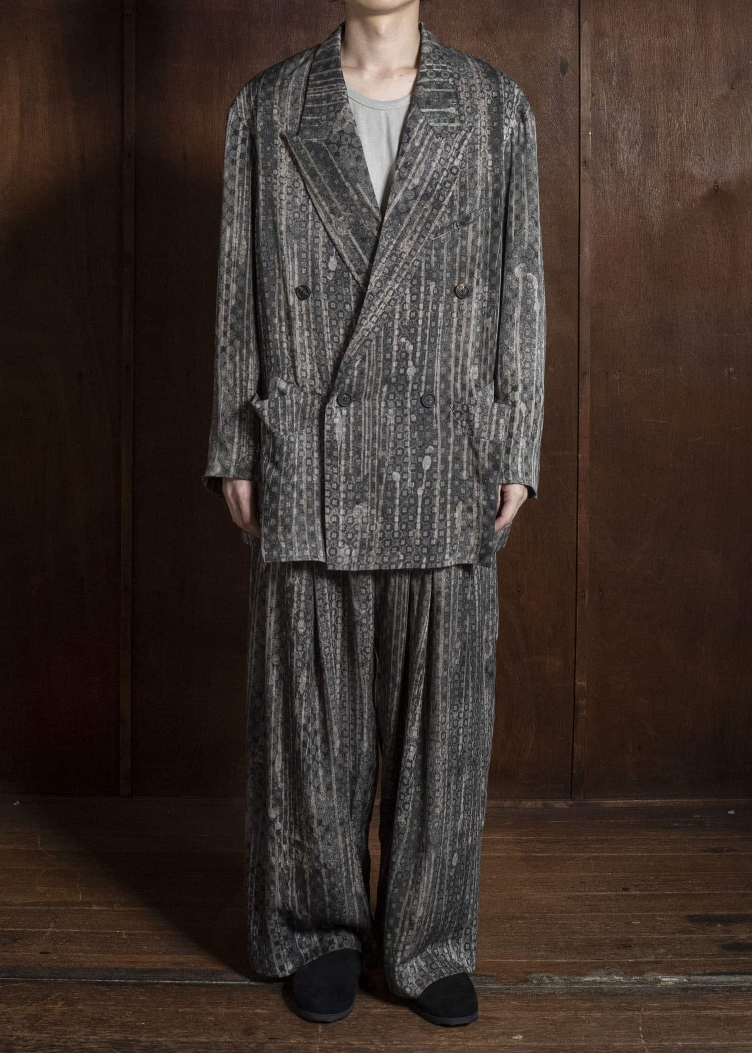 ZIGGY CHEN DIGITAL PRINT DRAWSTRING TROUSERS FOREST GREEN 0M2620505