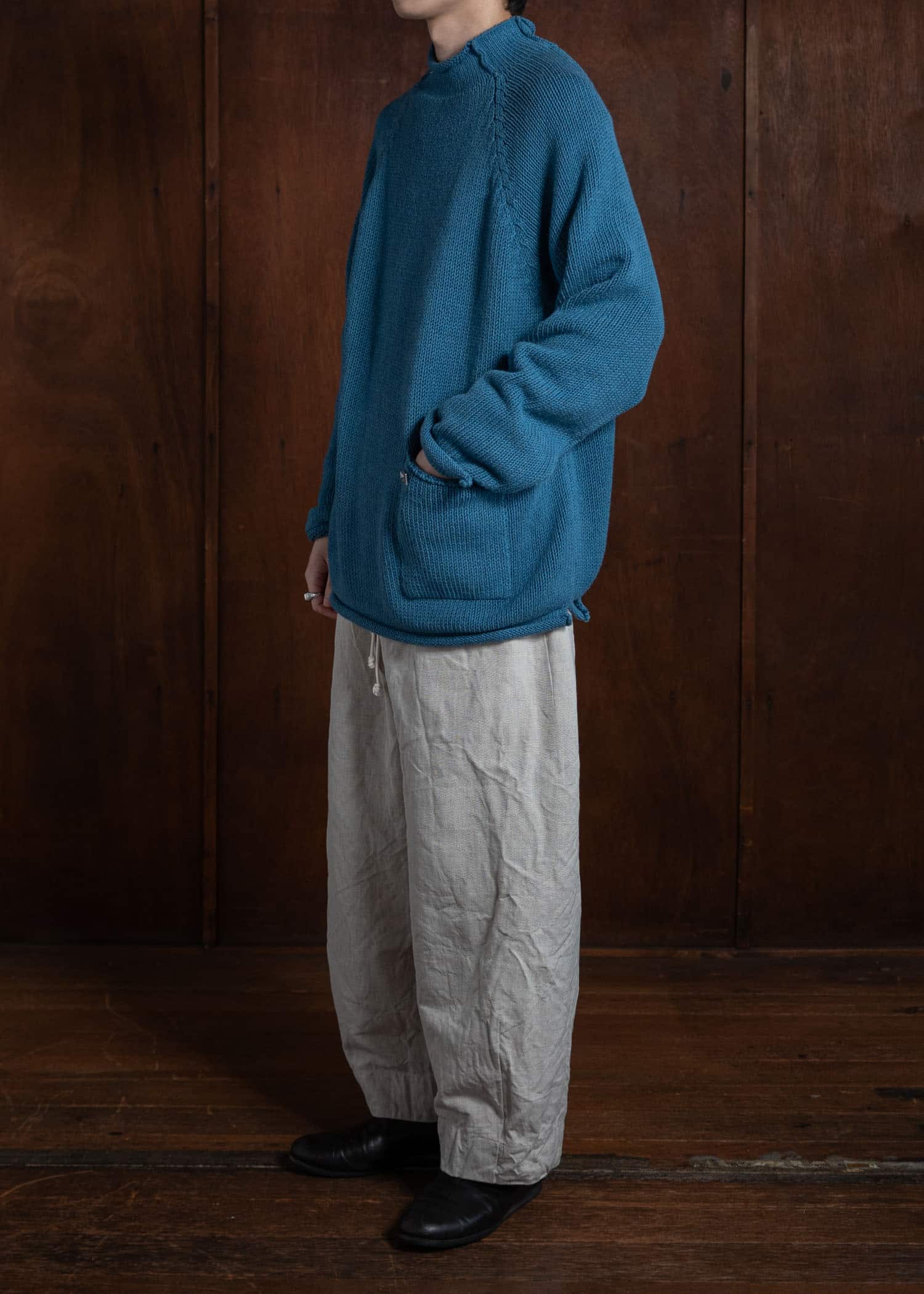 XENIA TELUNTS Fisherman Sweater Blue