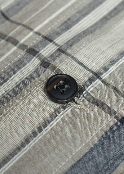 JAN-JAN VAN ESSCHE SHIRT#110 SHIRT JACKET WITH HIGH Madras Plaid Plaster