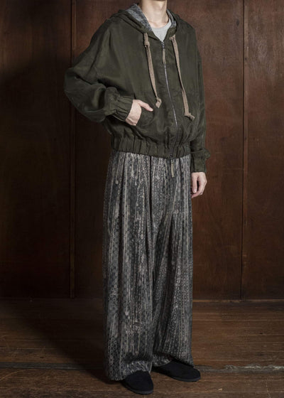 ZIGGY CHEN CROPPED FULL ZIP HOODIE 53 0M2620909