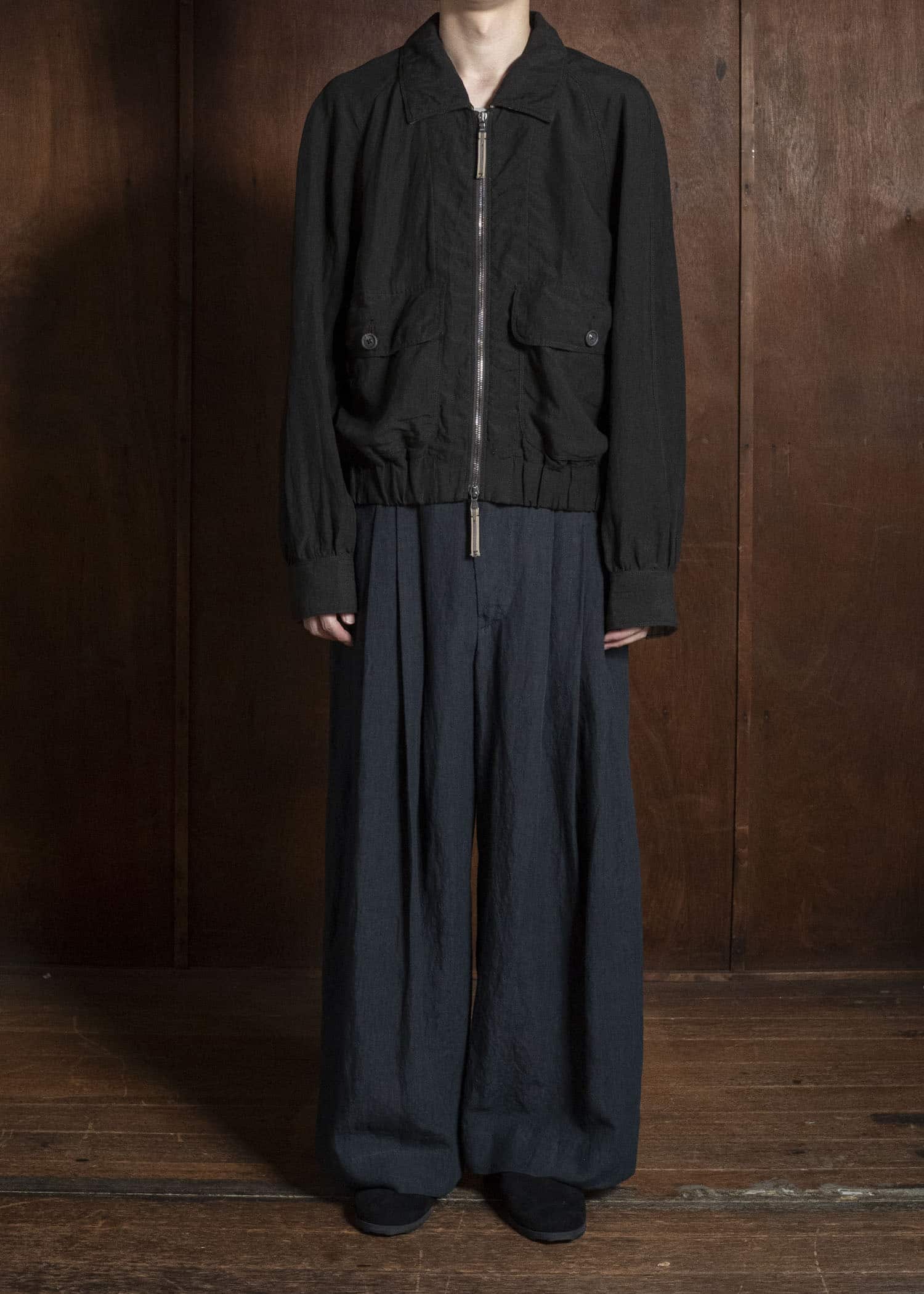 ZIGGY CHEN WIDE-LEG TROUSERS DARK INDIGO 0W2620509
