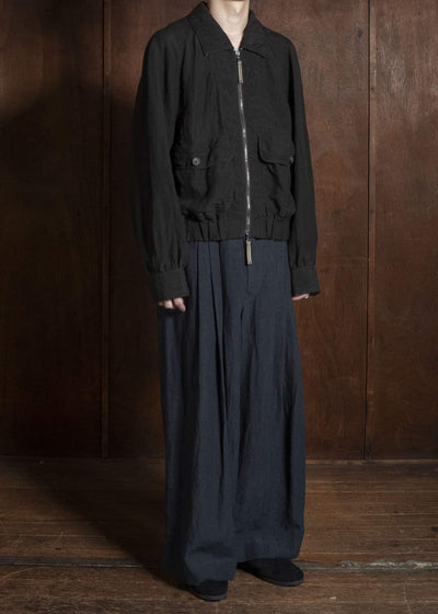 ZIGGY CHEN WIDE-LEG TROSUERS DARK INDIGO 0M2620510