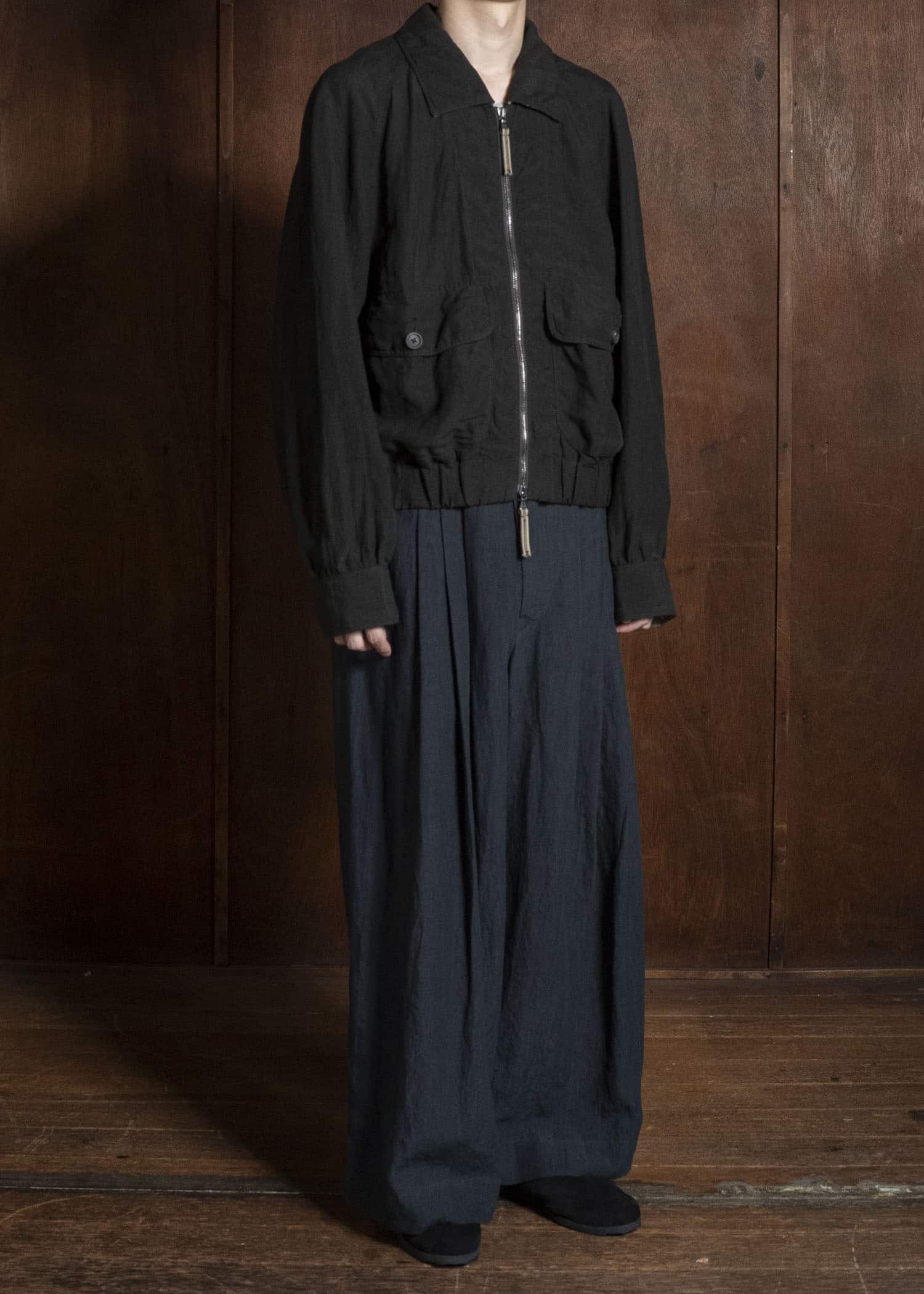 ZIGGY CHEN WIDE-LEG TROUSERS DARK INDIGO 0W2620509