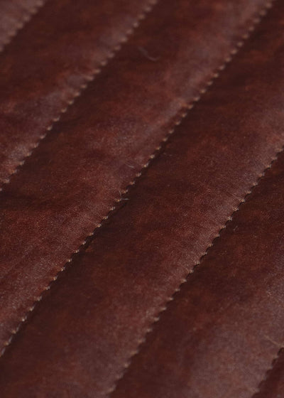 JAN-JAN VAN ESSCHE JACKET #62 COLLARLESS PADDED JACKET Shuliang Silk Padded Oxblood