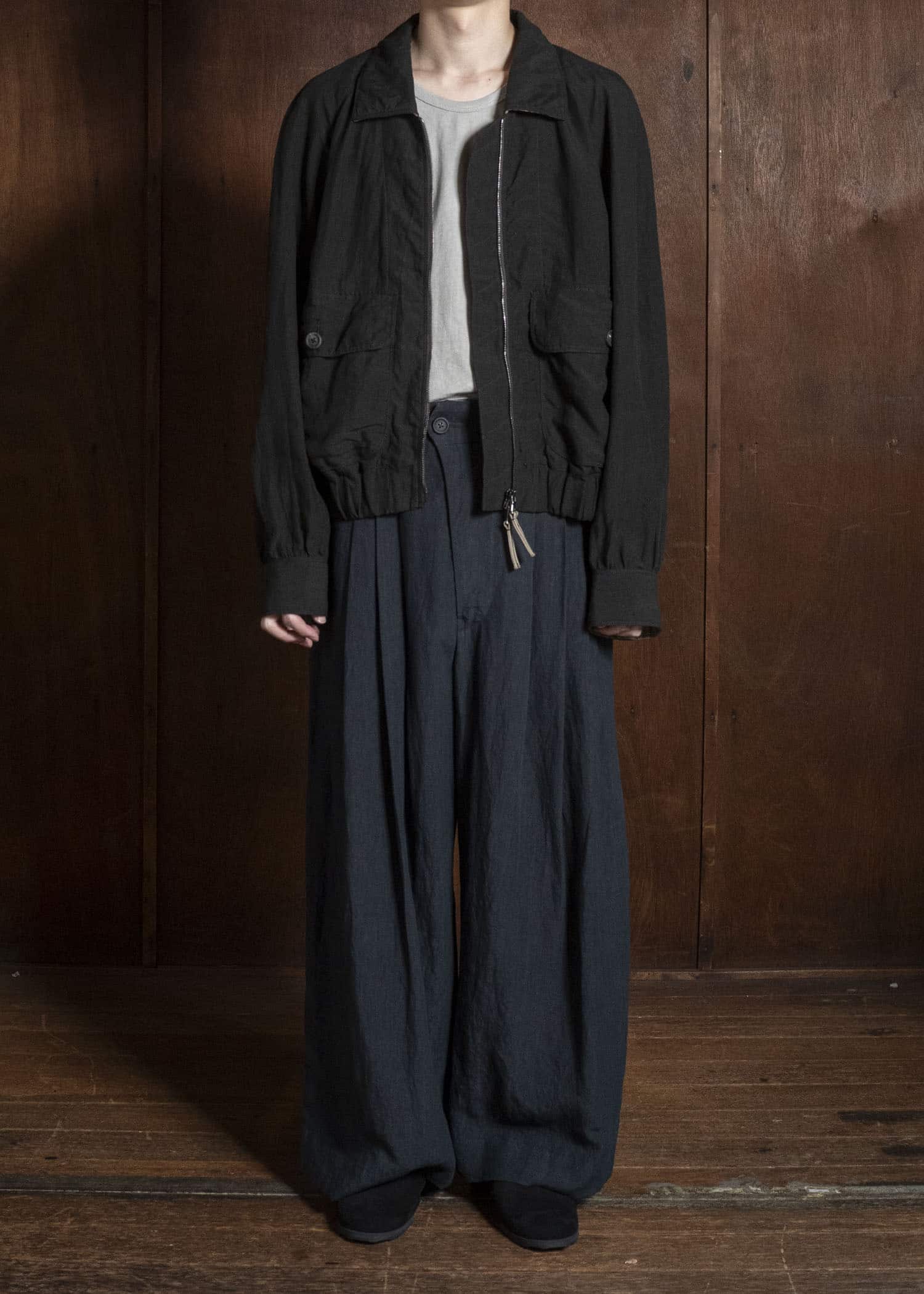 ZIGGY CHEN WIDE-LEG TROSUERS DARK INDIGO 0M2620510