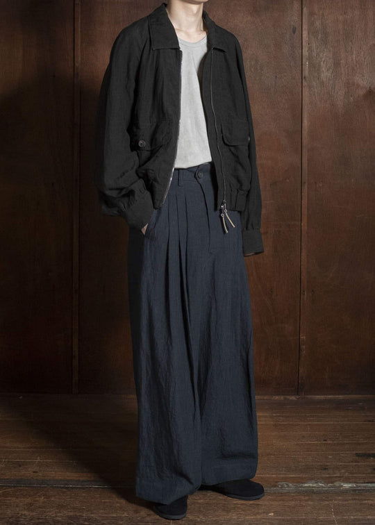 ZIGGY CHEN WIDE-LEG TROUSERS DARK INDIGO 0W2620509