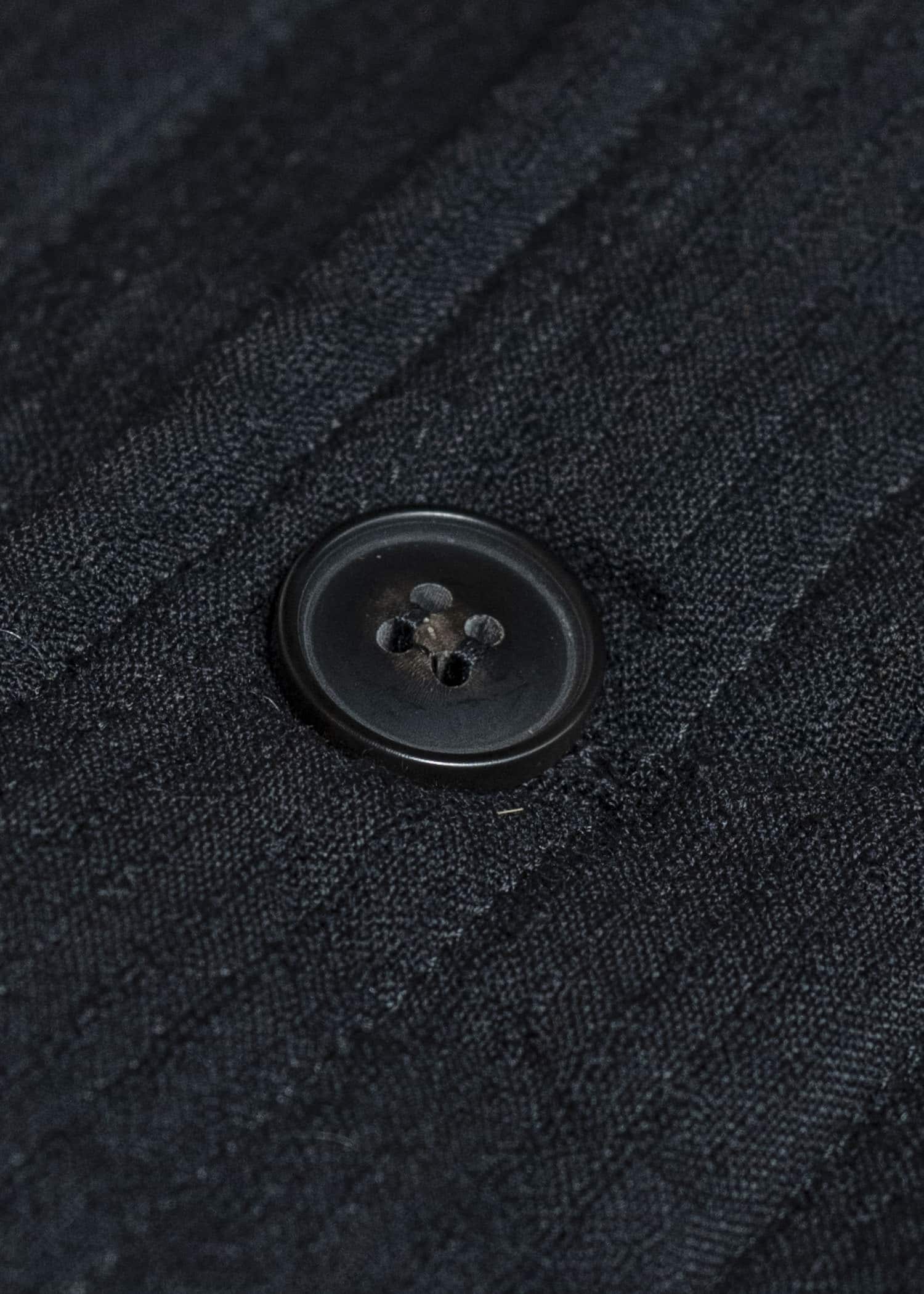 JAN-JAN VAN ESSCHE JACKET #62 COLLARLESS PADDED JACKET Medium Seersucker Dark Stripe