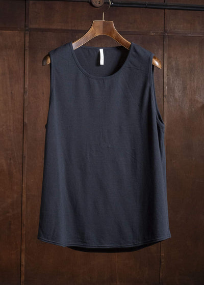 shi shi 26S3C2BK COCOON-wide tank top BK