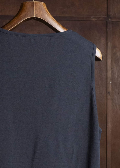 shi shi 26S3C2BK COCOON-wide tank top BK