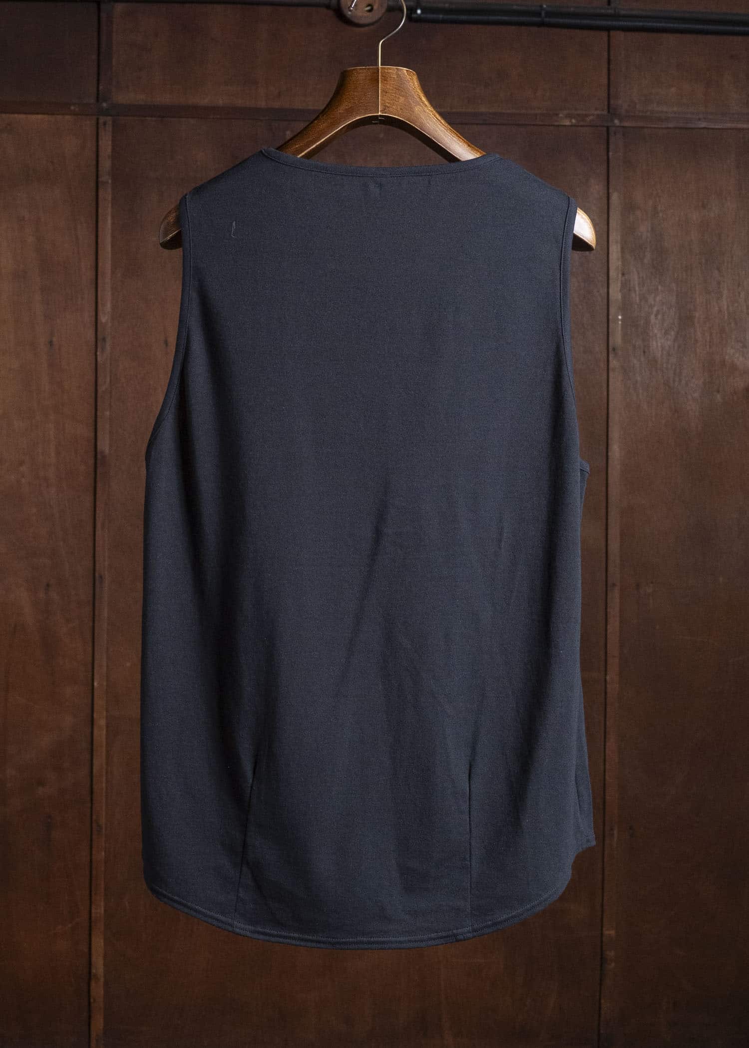 shi shi 26S3C2BK COCOON-wide tank top BK