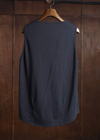 shi shi 26S3C2BK COCOON-wide tank top BK