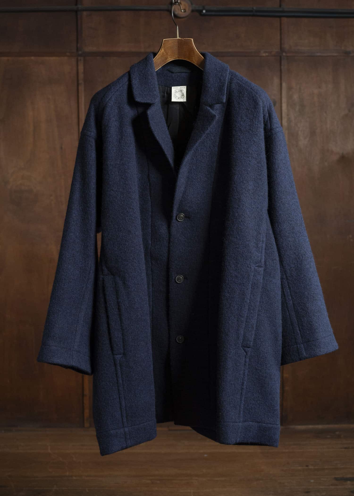 JAN-JAN VAN ESSCHE COAT#33 BLAZER-STYLE OVERCOAT Brushed Alpaca Wool