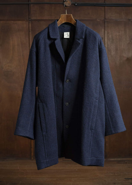 JAN-JAN VAN ESSCHE COAT#33 BLAZER-STYLE OVERCOAT Brushed Alpaca Wool
