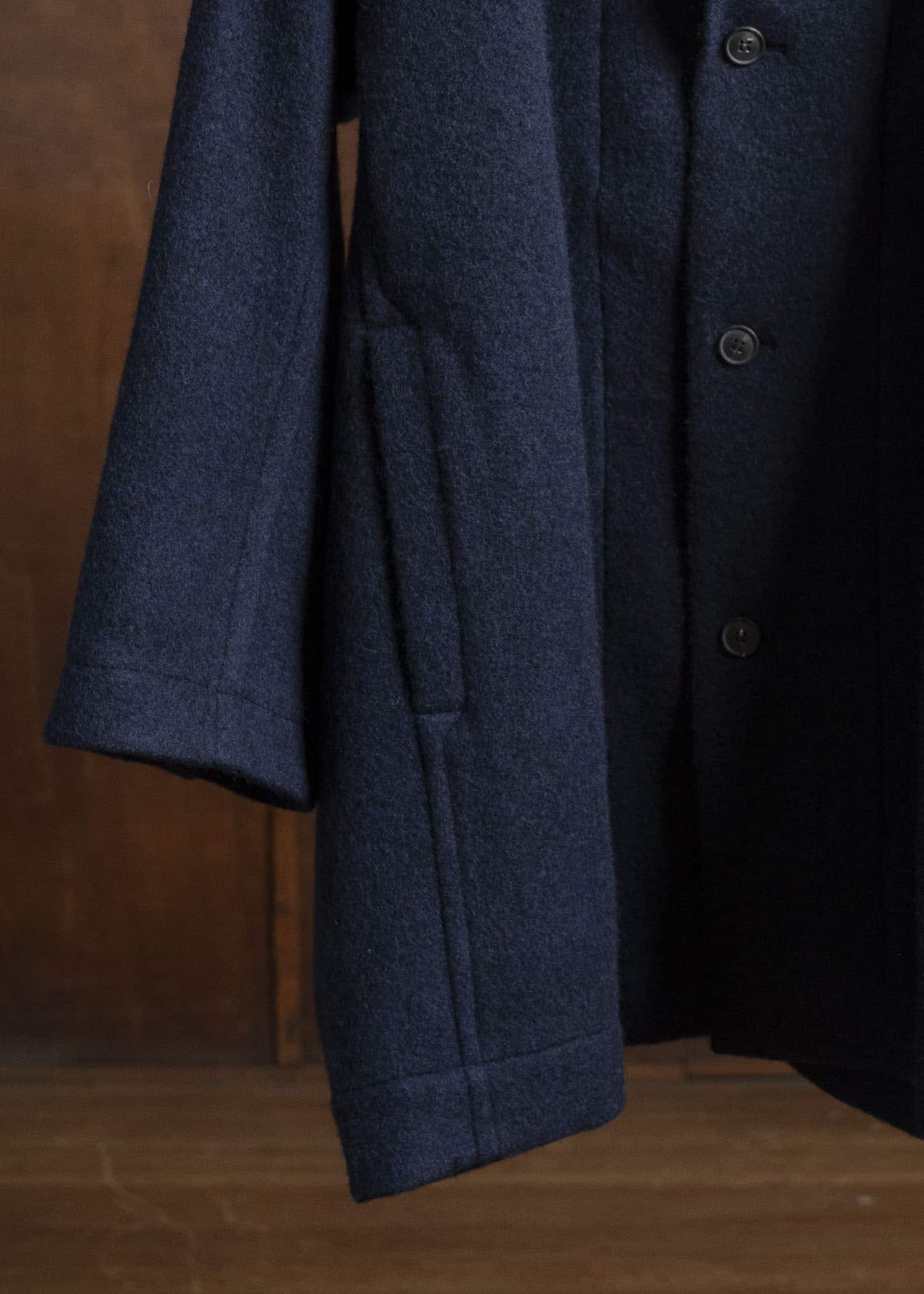 JAN-JAN VAN ESSCHE COAT#33 BLAZER-STYLE OVERCOAT Brushed Alpaca Wool