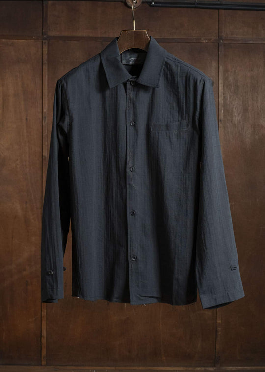 Professor.E EMBROIDERED SHIRT BLACK 26SS-PE-LSH-01