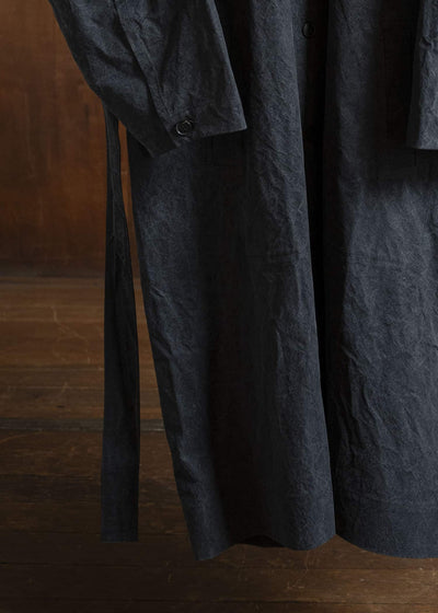 JAN-JAN VAN ESSCHE COAT#34 LONG COAT Time Washed Canvas Black