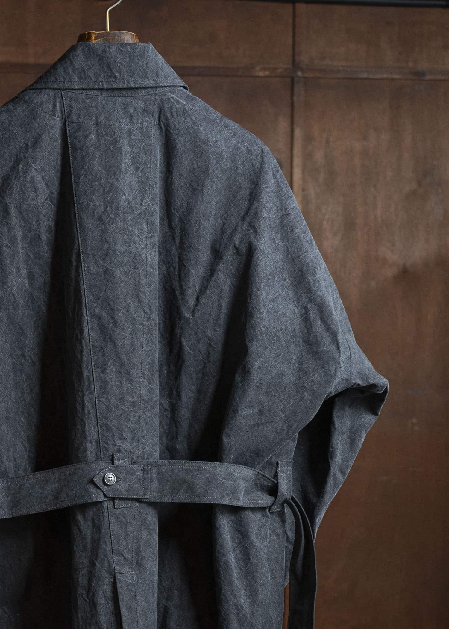 JAN-JAN VAN ESSCHE COAT#34 LONG COAT Time Washed Canvas Black