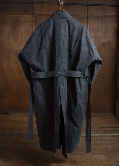 JAN-JAN VAN ESSCHE COAT#34 LONG COAT Time Washed Canvas Black