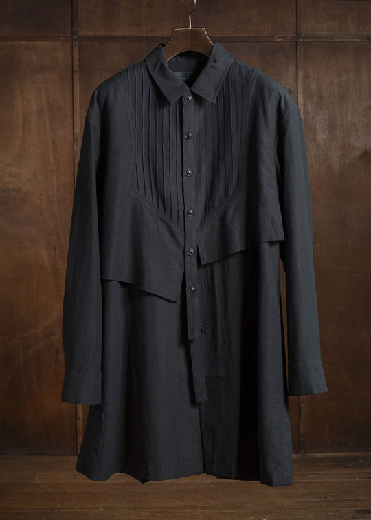 OVERSIZED LAYERED SHIRT BLACK 26SS-PE-LSH-02