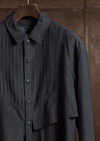 OVERSIZED LAYERED SHIRT BLACK 26SS-PE-LSH-02