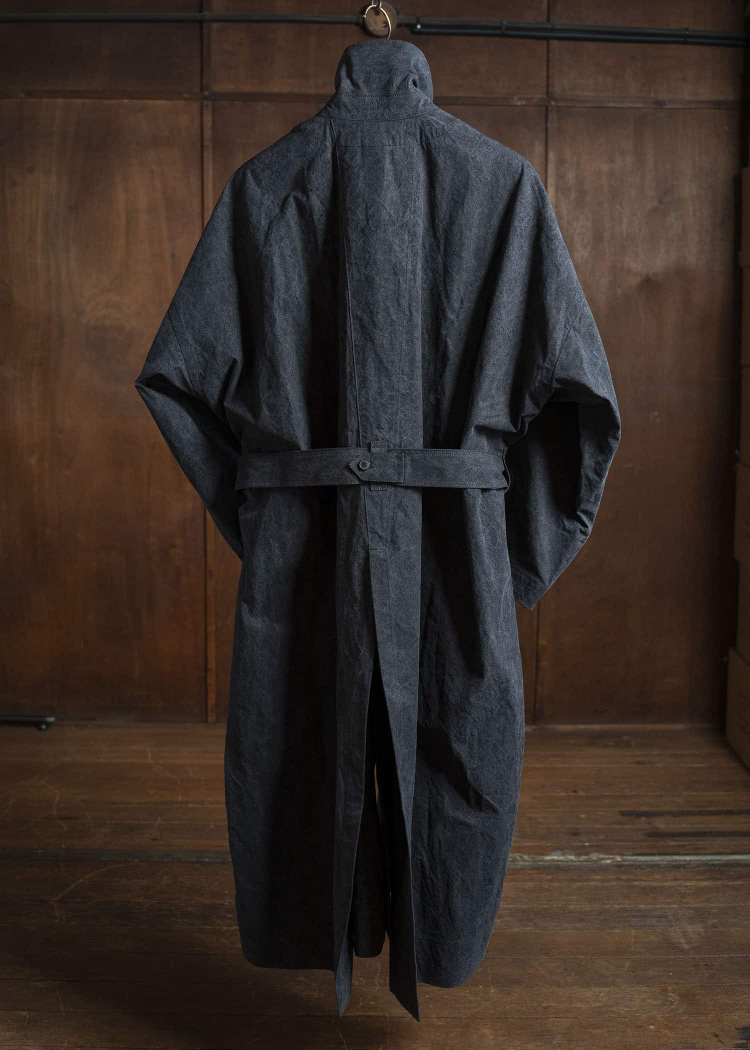 JAN-JAN VAN ESSCHE COAT#34 LONG COAT Time Washed Canvas Black