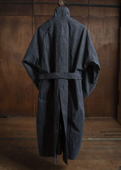 JAN-JAN VAN ESSCHE COAT#34 LONG COAT Time Washed Canvas Black