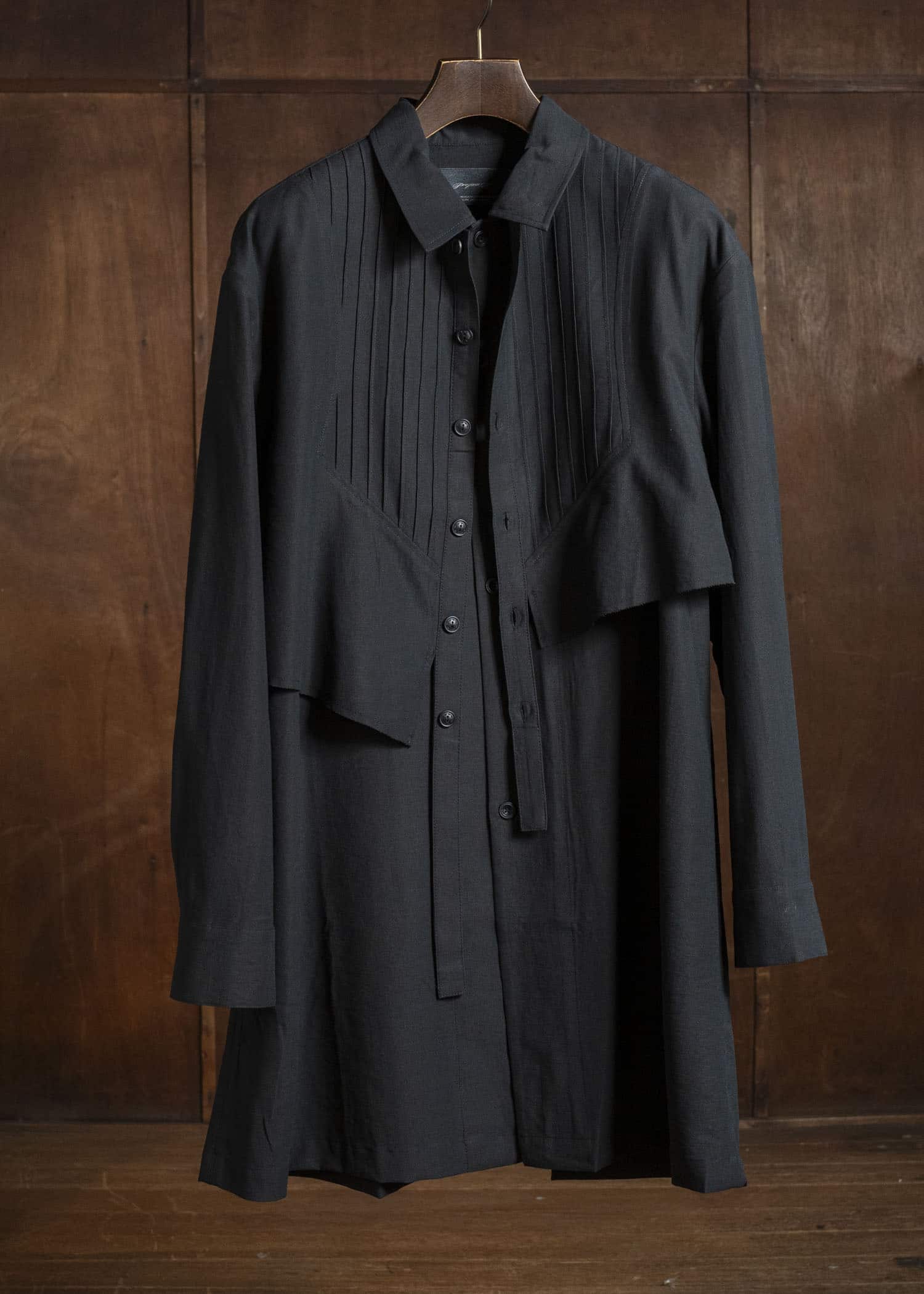 OVERSIZED LAYERED SHIRT BLACK 26SS-PE-LSH-02