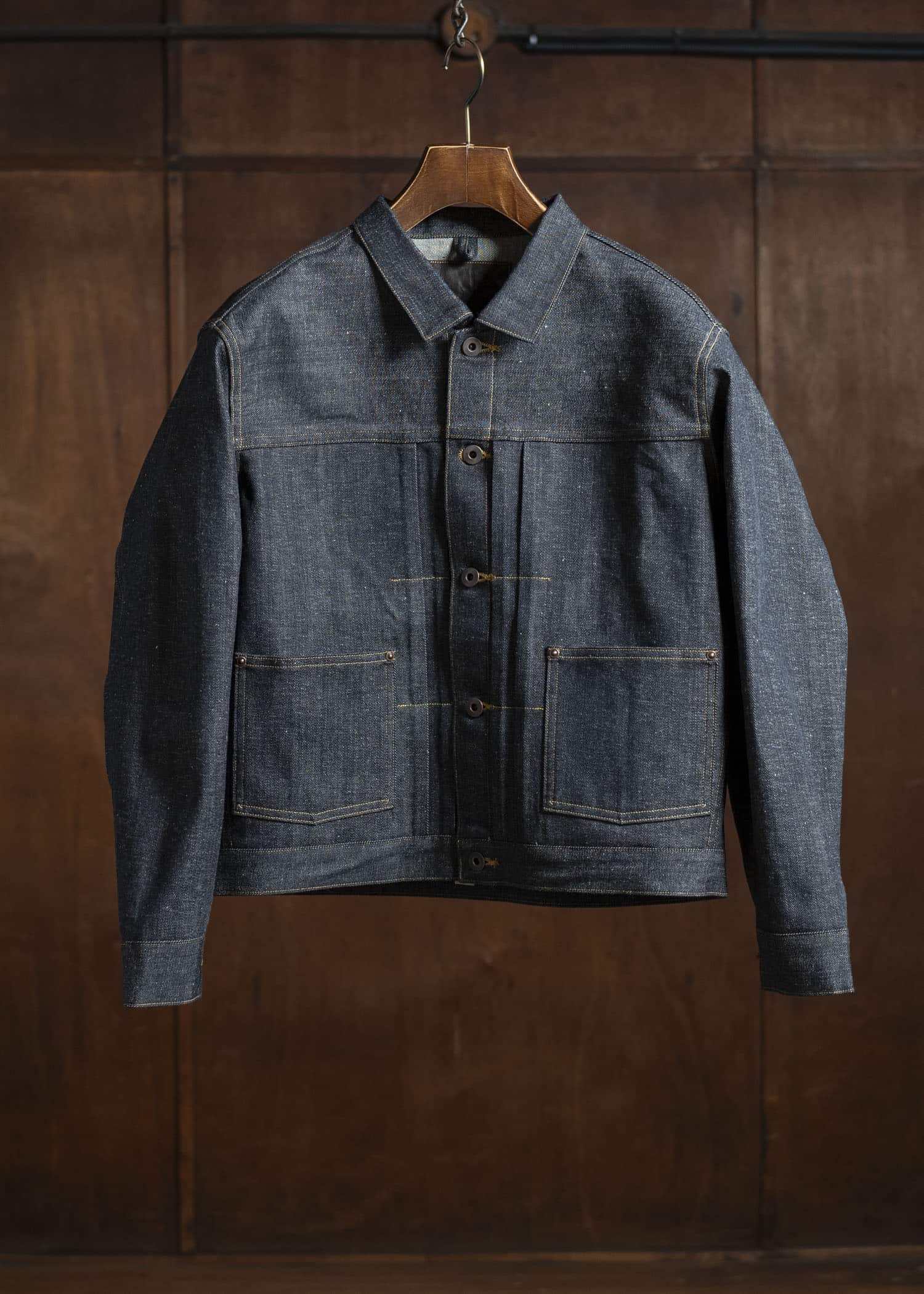 Taiga Takahashi Lot.714-Raw Indigo Denim Jacket Side Panel Raw Indigo