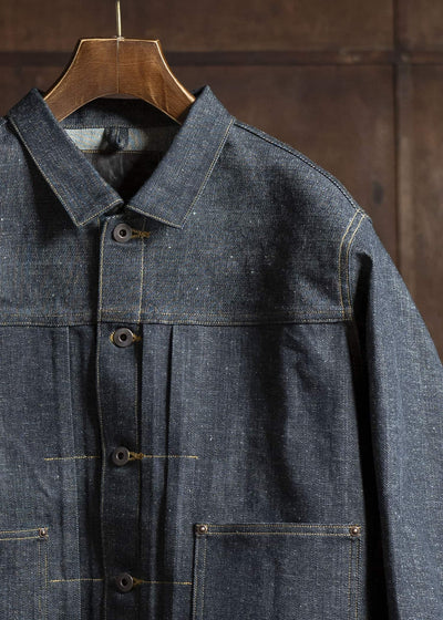 Taiga Takahashi Denim Jacket Side Panel Lot.714 Raw Indigo