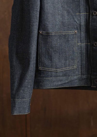Taiga Takahashi Denim Jacket Side Panel Lot.714 Raw Indigo