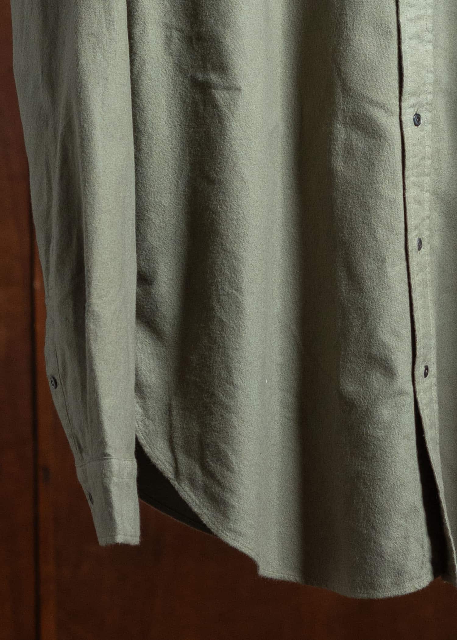 Taiga Takahashi Band Collar Shirt Sage Green Lot.104