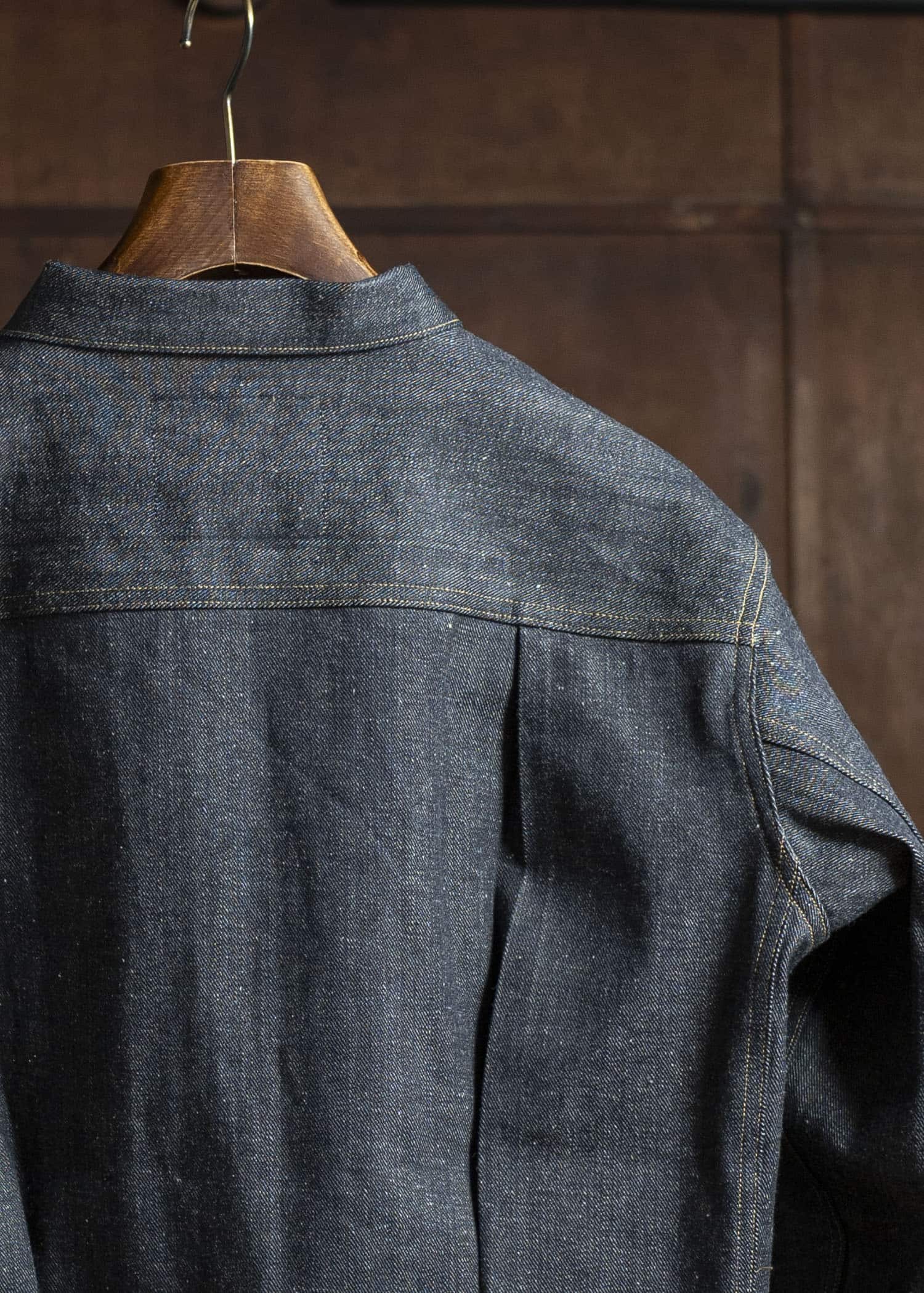 Taiga Takahashi Lot.714-Raw Indigo Denim Jacket Side Panel Raw Indigo