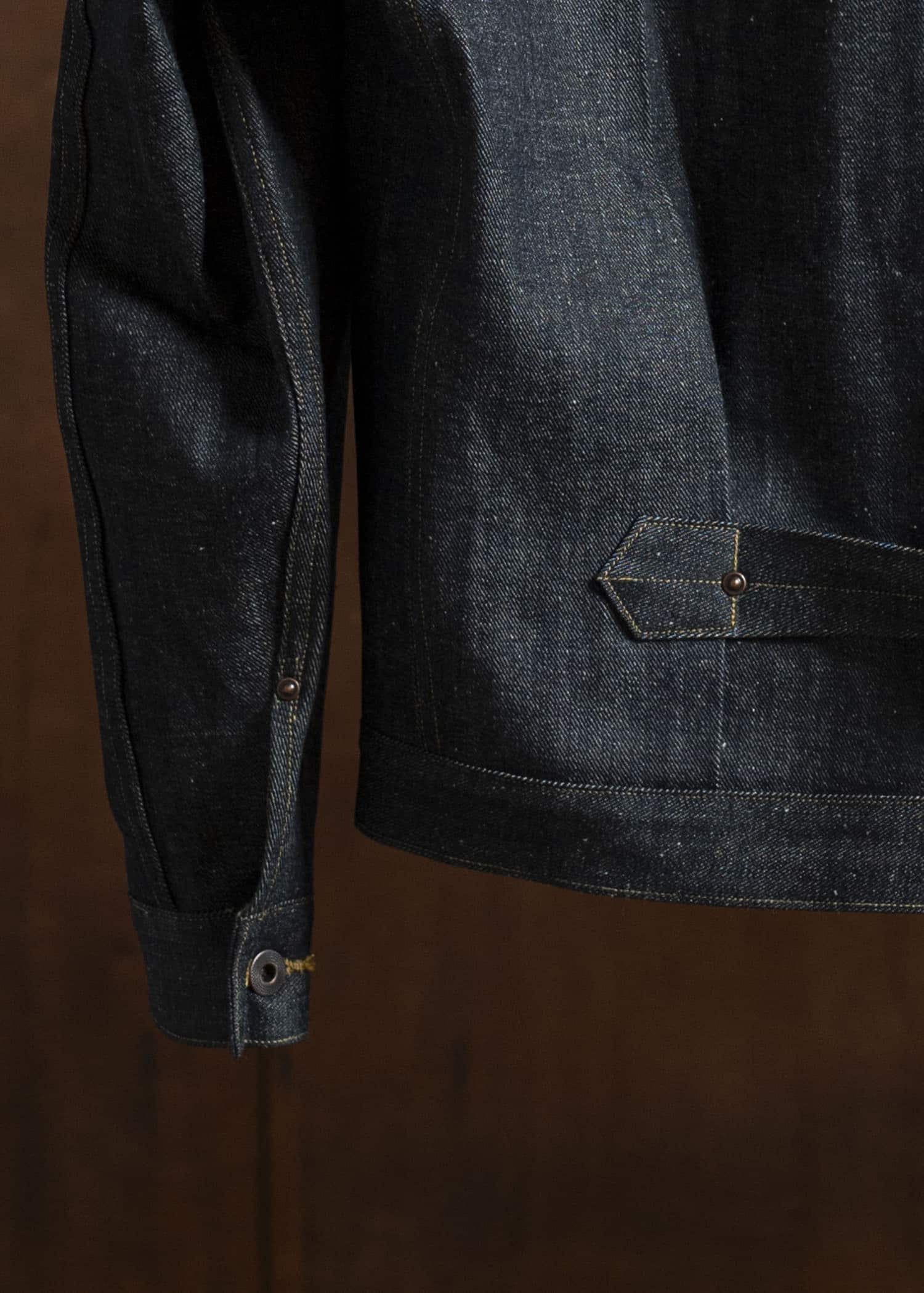 Taiga Takahashi Lot.714-Raw Indigo Denim Jacket Side Panel Raw Indigo